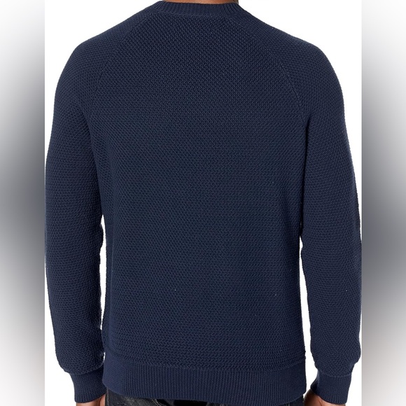 Men's Oversized-Fit Textured Cotton Crewneck Sweater- Size 3XL - Picture 3 of 9